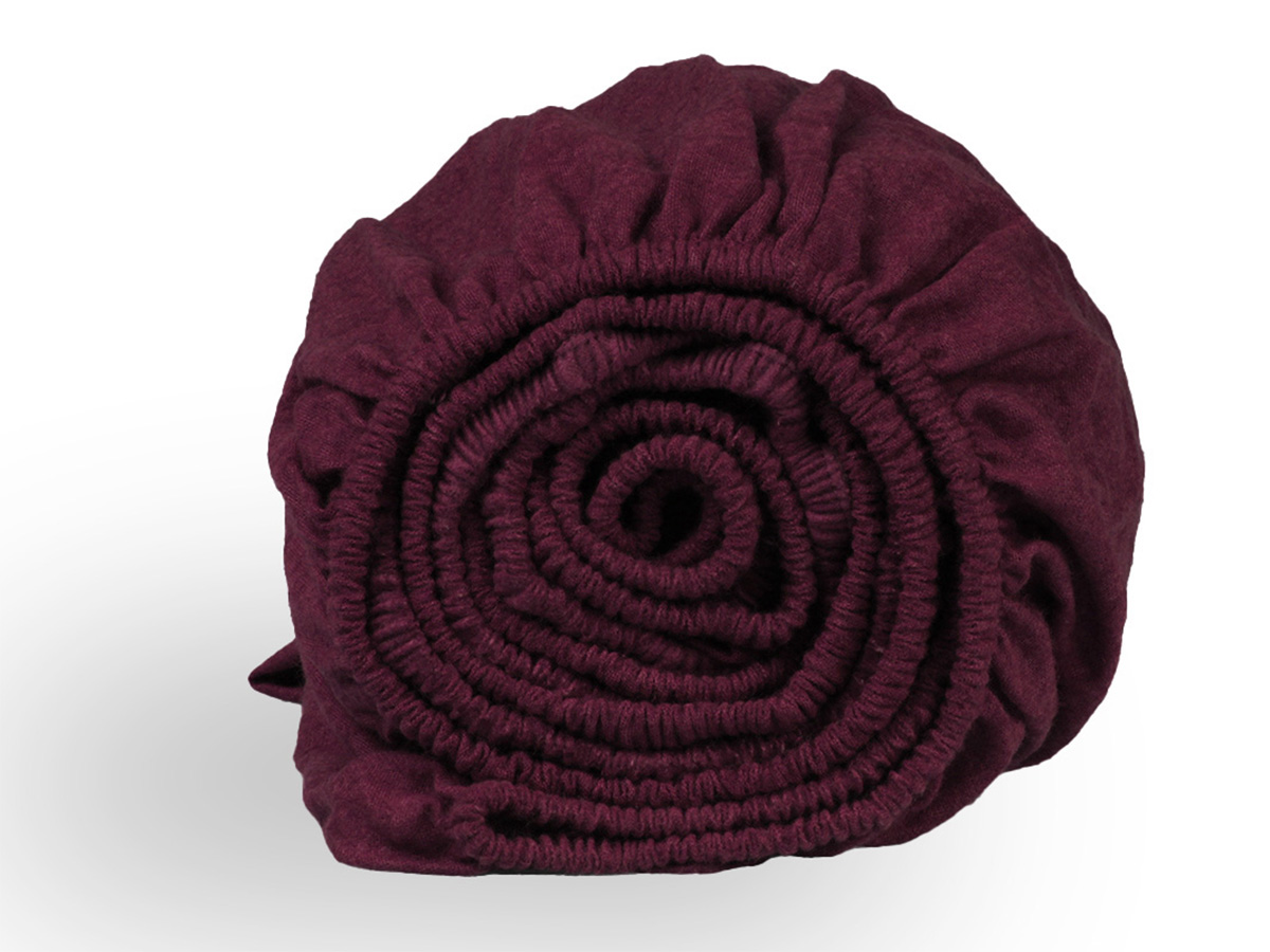 DoubleDry Flanel 140x200 cm hoeslaken - aubergine