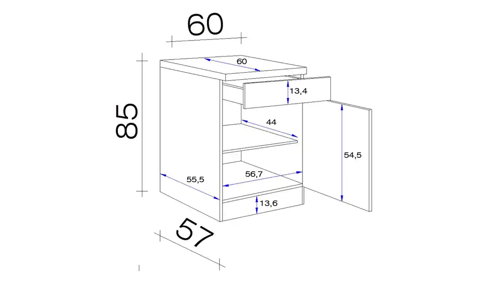 Unterschrank Genk 60 cm