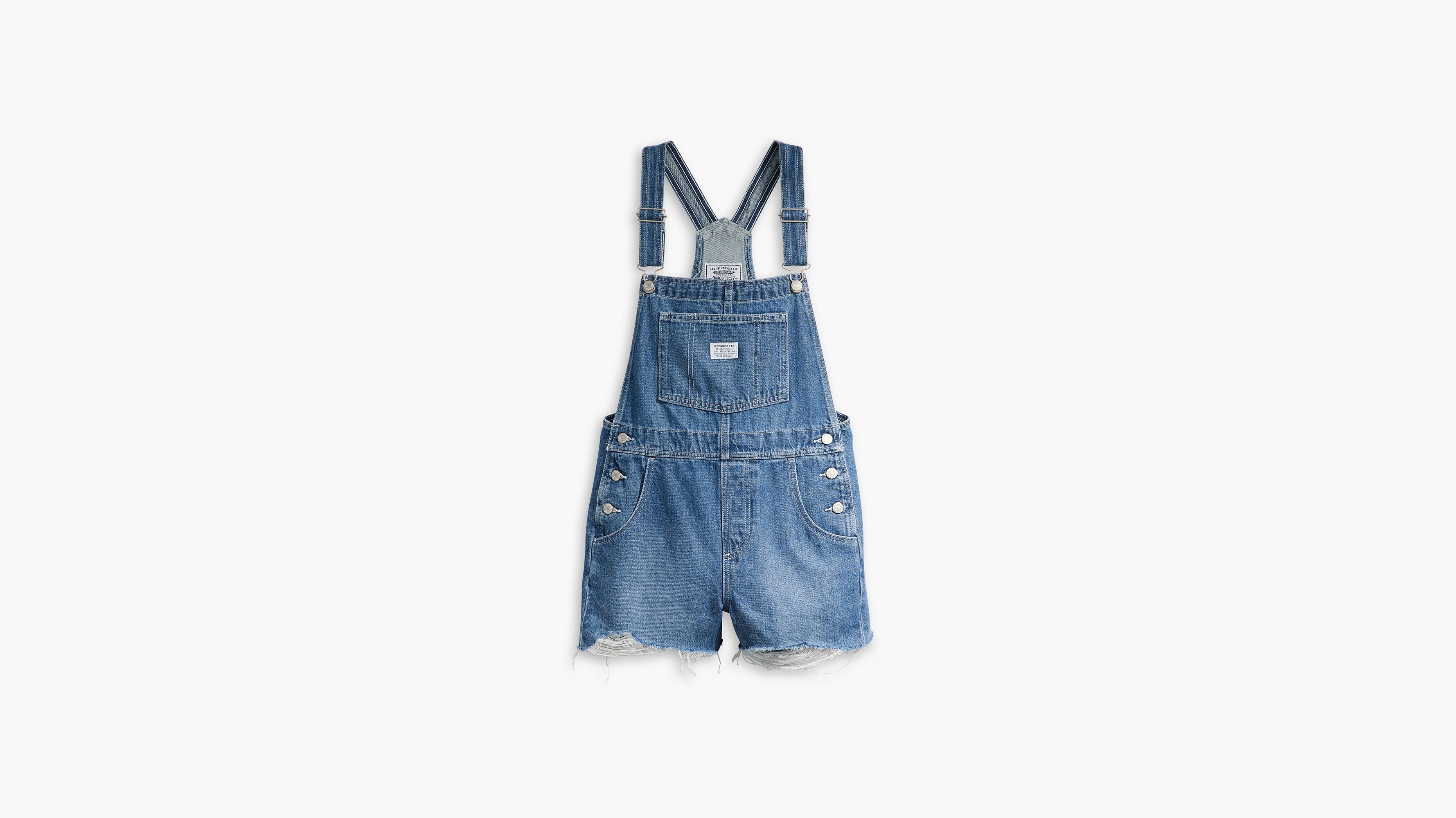Salopette-short vintage - Mend Me Not - Bleu