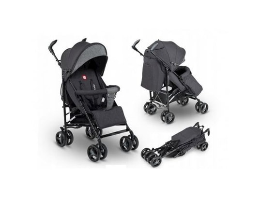 LIONELO - Poussette irma noir-dark gris