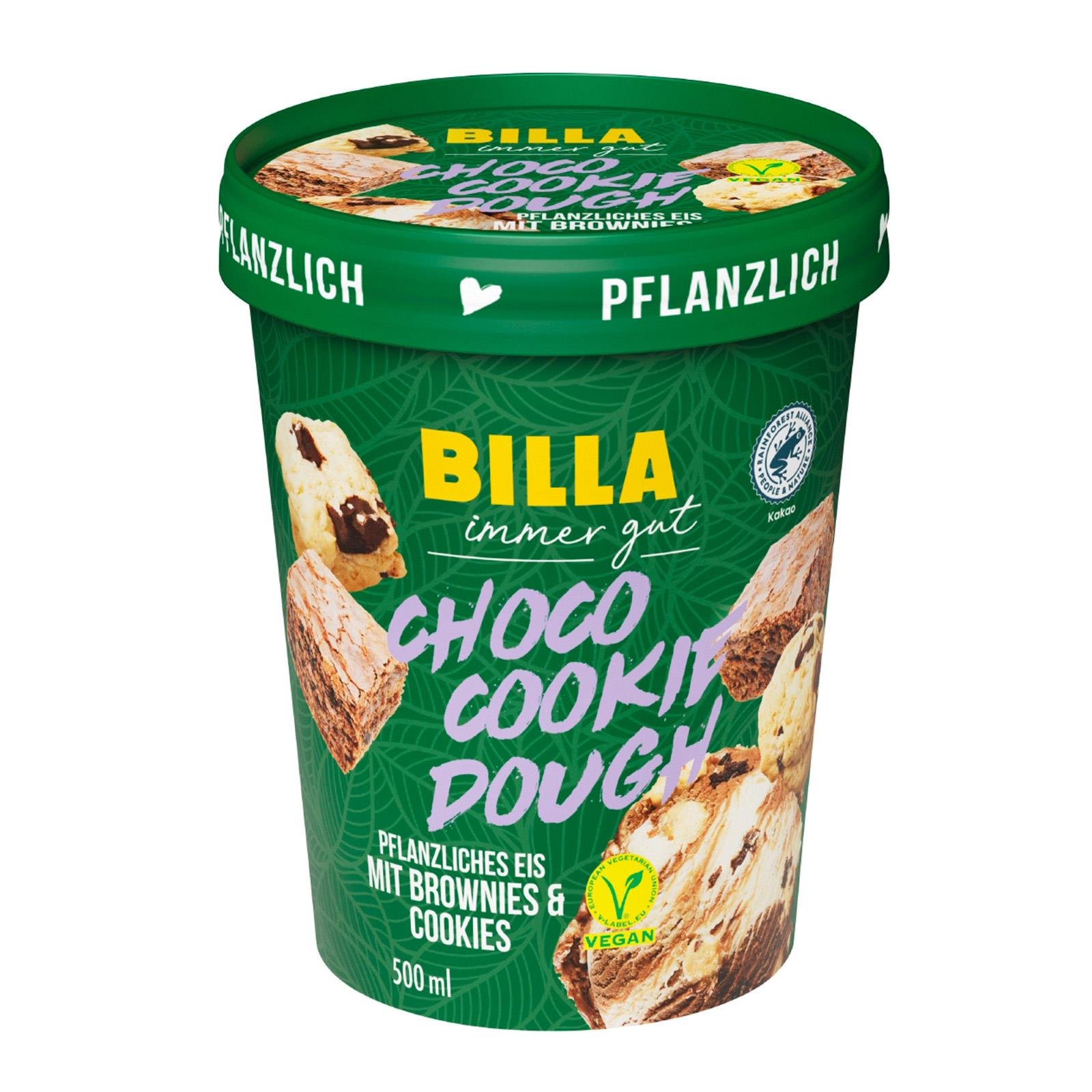 BILLA Choco Cookie Dough Eis vegan