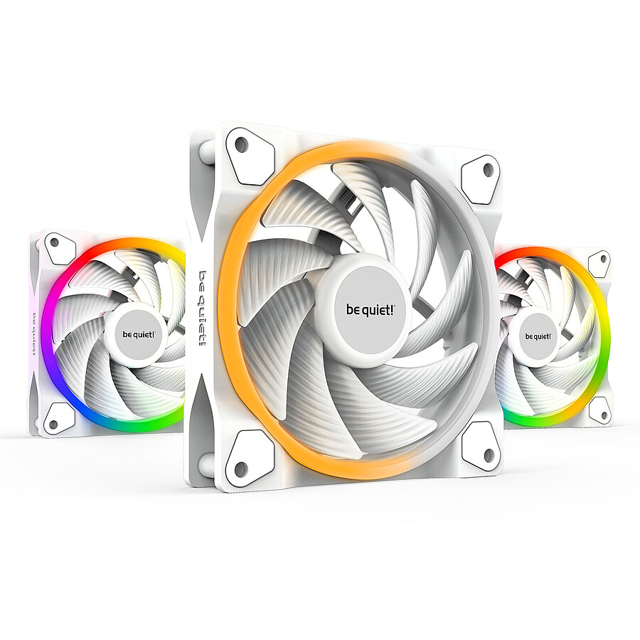 be quiet! Light Wings 120 mm PWM High Speed ARGB - Pack de 3 - Blanc