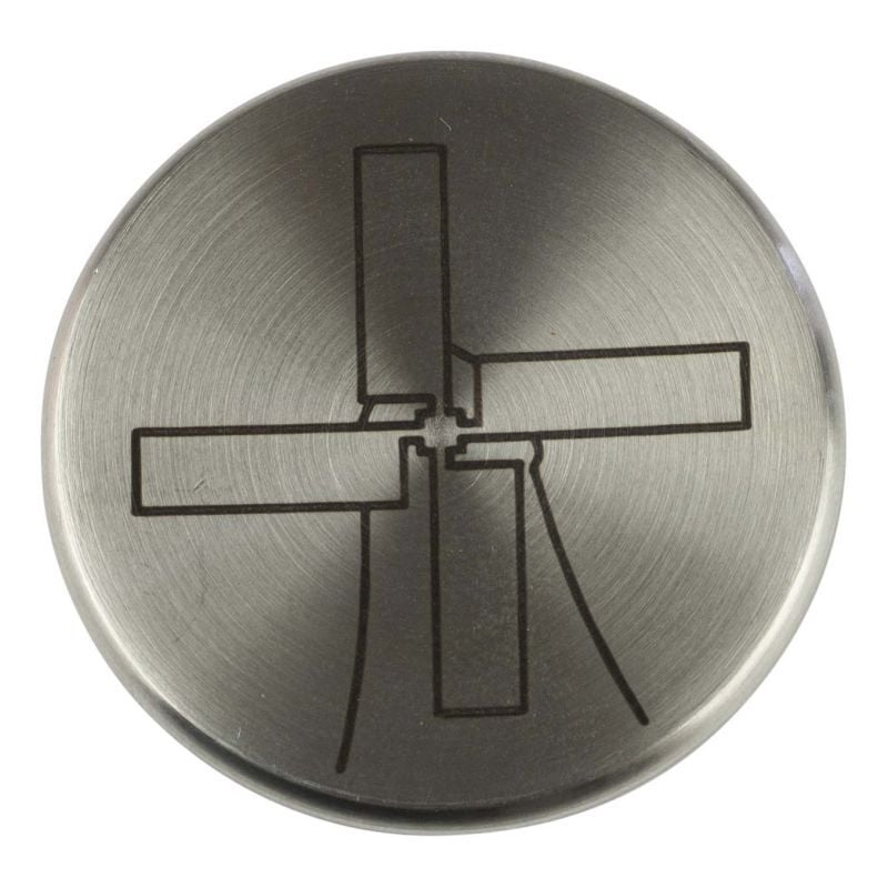 The Windmill Cast Iron Dekselknop Groot - RVS - Small