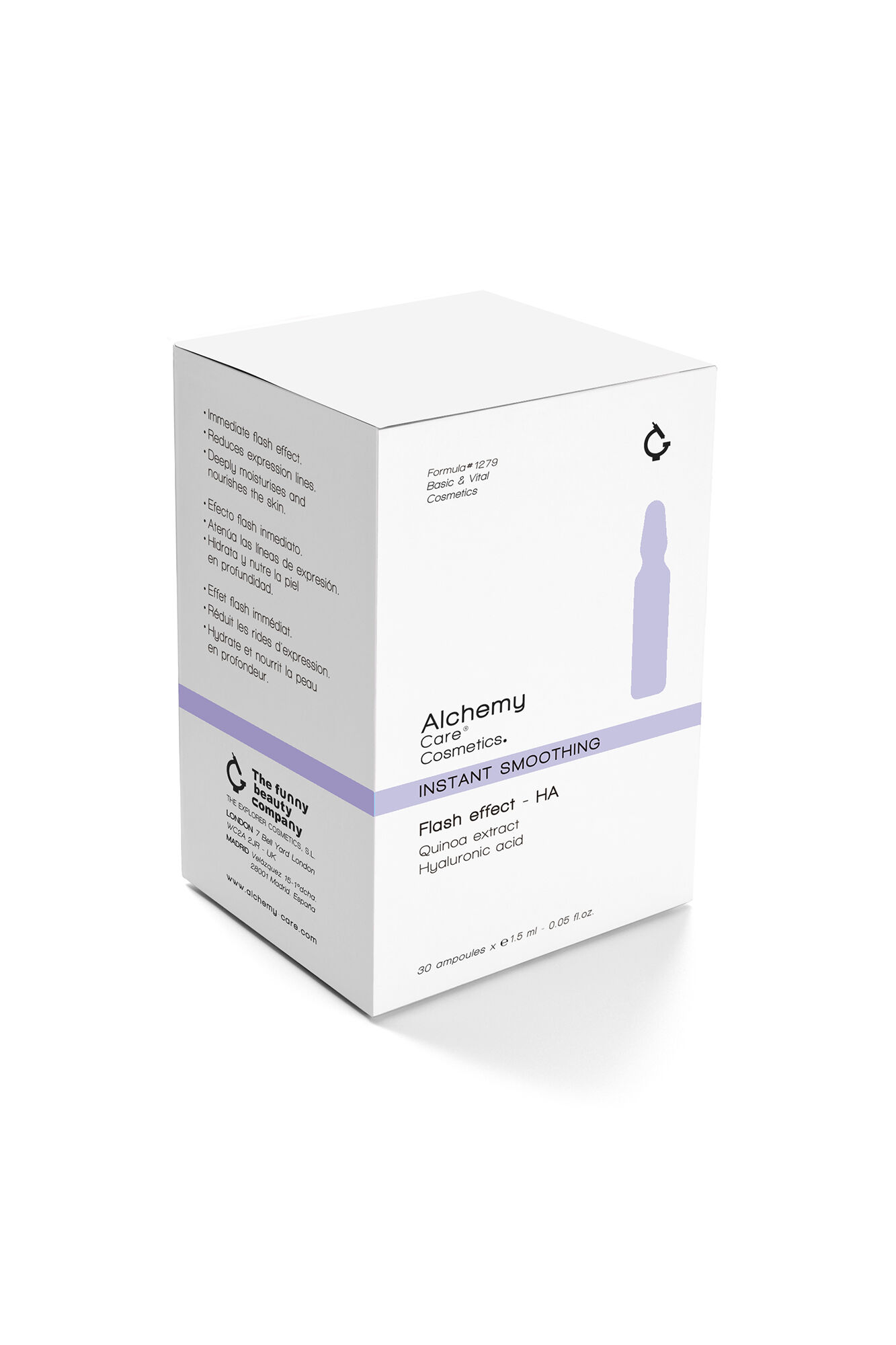 Ampolas de dose única com efeito flash - Brancas