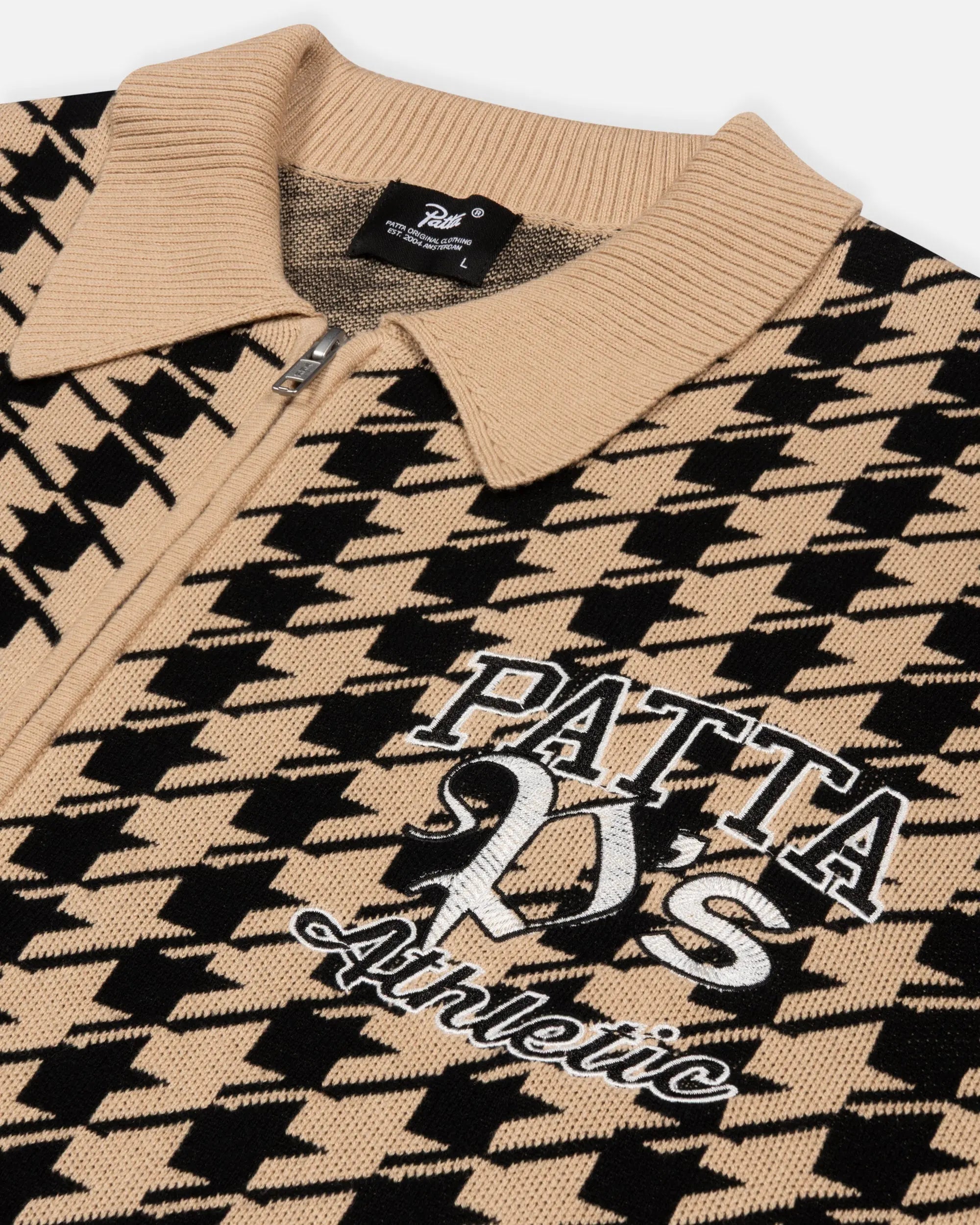Patta Houndstooth Cardigan (Irish Cream)
