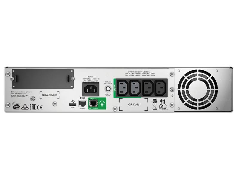 APC USV SMT1000RMI2UC 1000 VA / 700 W Rack-Line-Interaktiv-USV mit SmartConnect