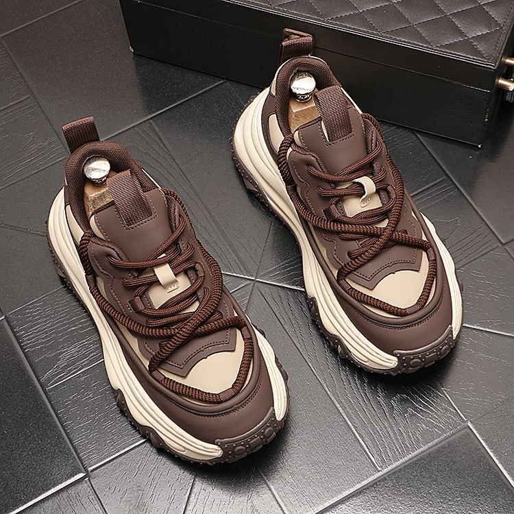 Mr Ozera - Tweekleurige platform sneakers