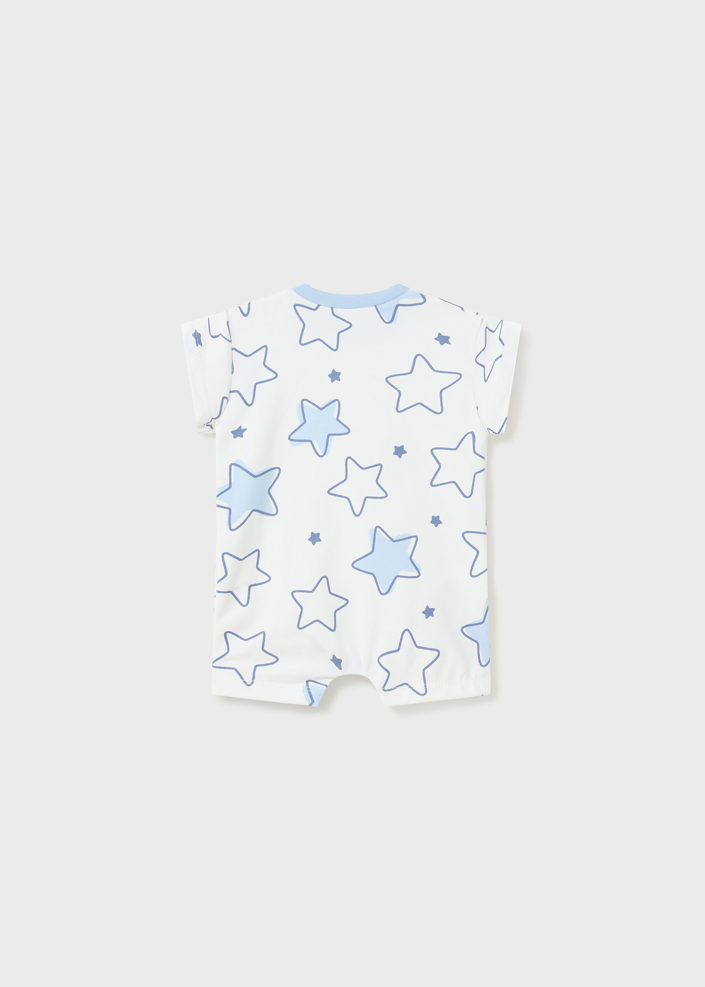 Conjunto de 2 pijamas curtos de algodão sustentável para recém-nascidos.