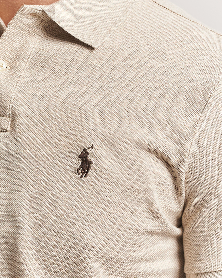 Polo Ralph Lauren Custom Slim Fit Polo Expedition Dune Heather