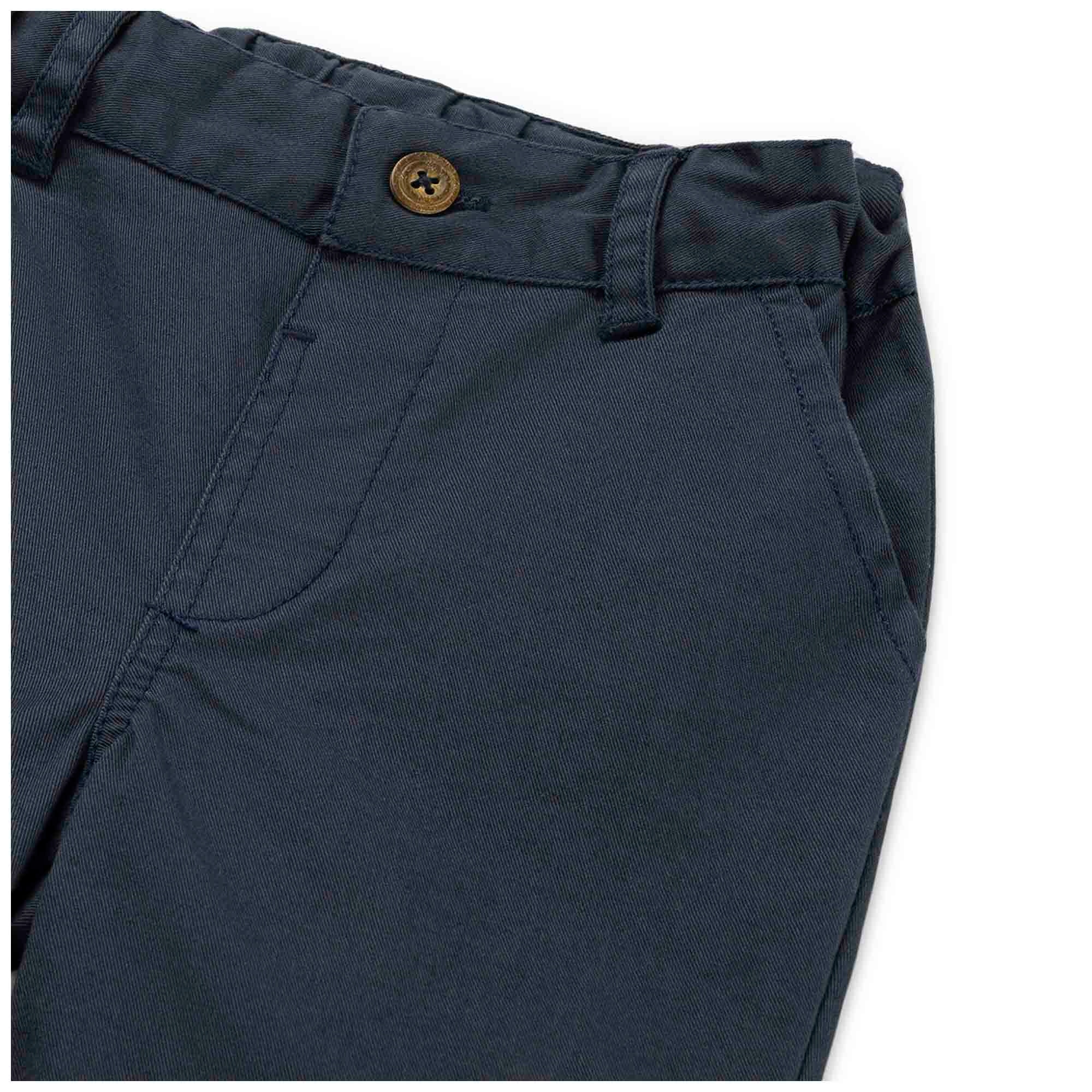 Prénatal peuter short  effen blauw