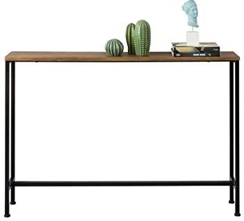 SoBuy - FSB19-XL-N - Consoletafel - Naturel Houtbruin - Metalen Frame