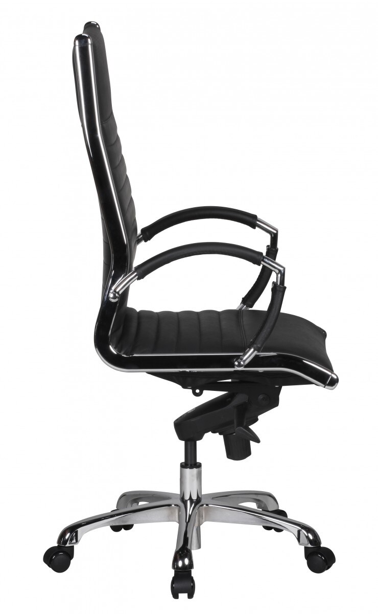 KADIMA DESIGN Chefsessel SECCHIA Echtleder, Multiblock Mechanik, verstellbar, 120 kg, Chromarmlehnen