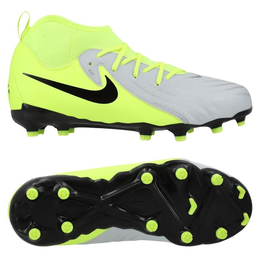 Nike Phantom Luna II Academy MG Mad Voltage - Argenté/Noir/Jaune Fluo Enfant