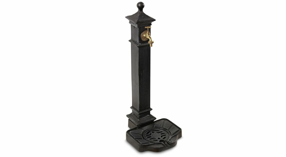 Fontaine de jardin aluminium-métal gris 29x33.5x77cm