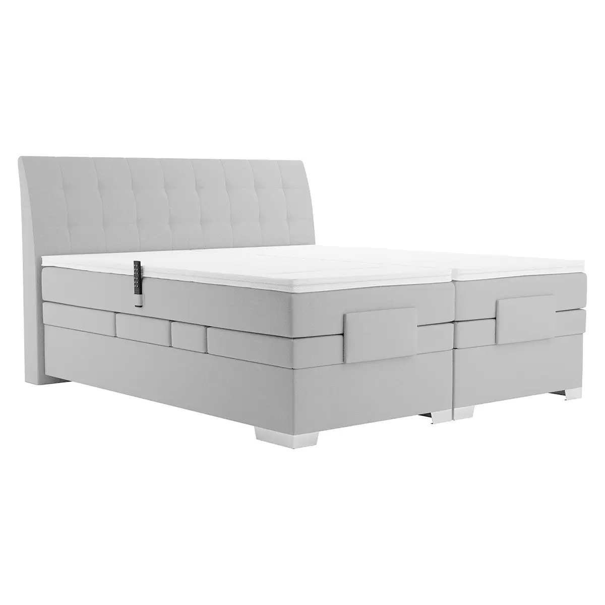 Boxspringbett Astrid 160x200 Hellgrau
