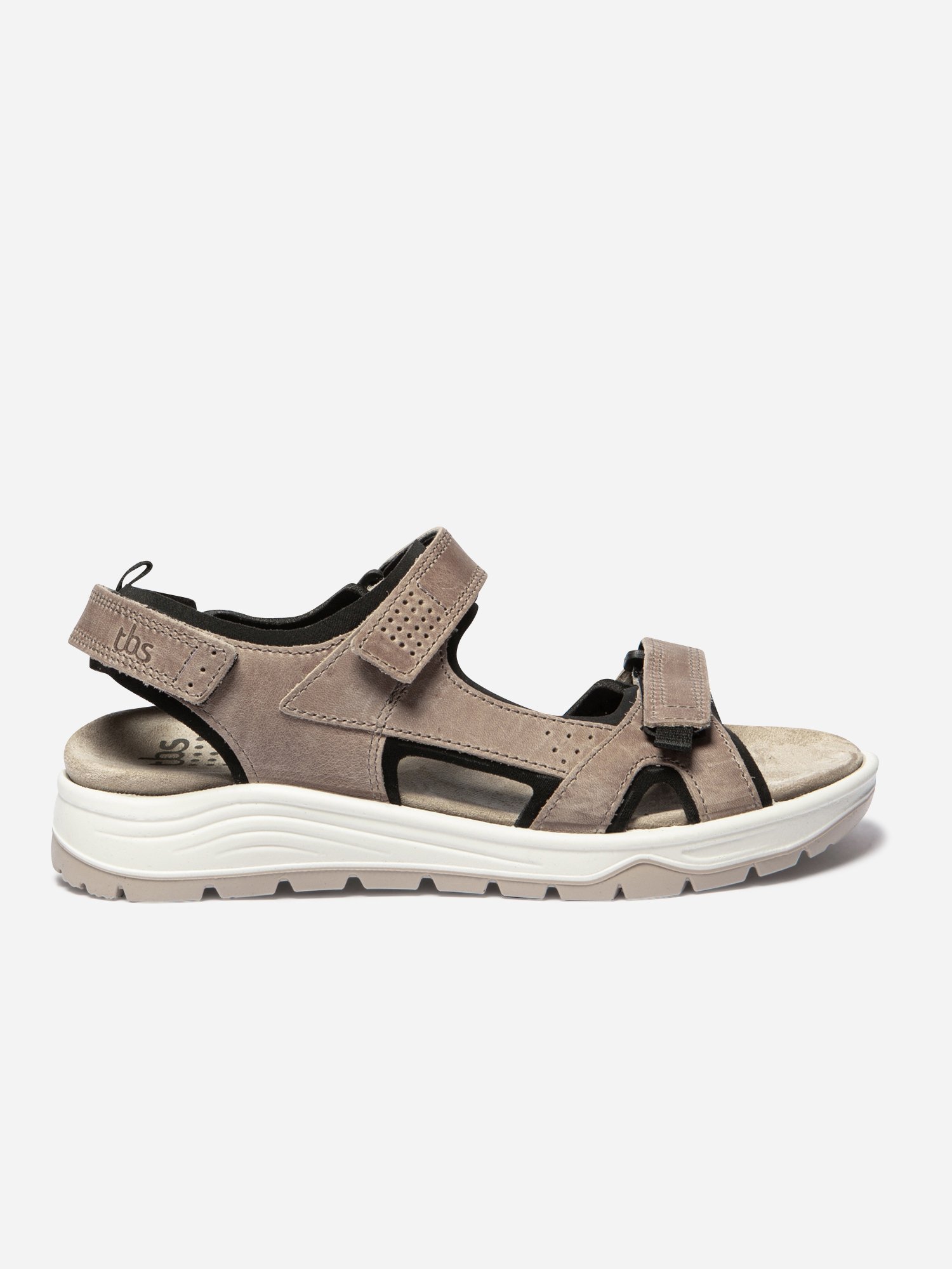 Sandales à Scratch Femme Beige