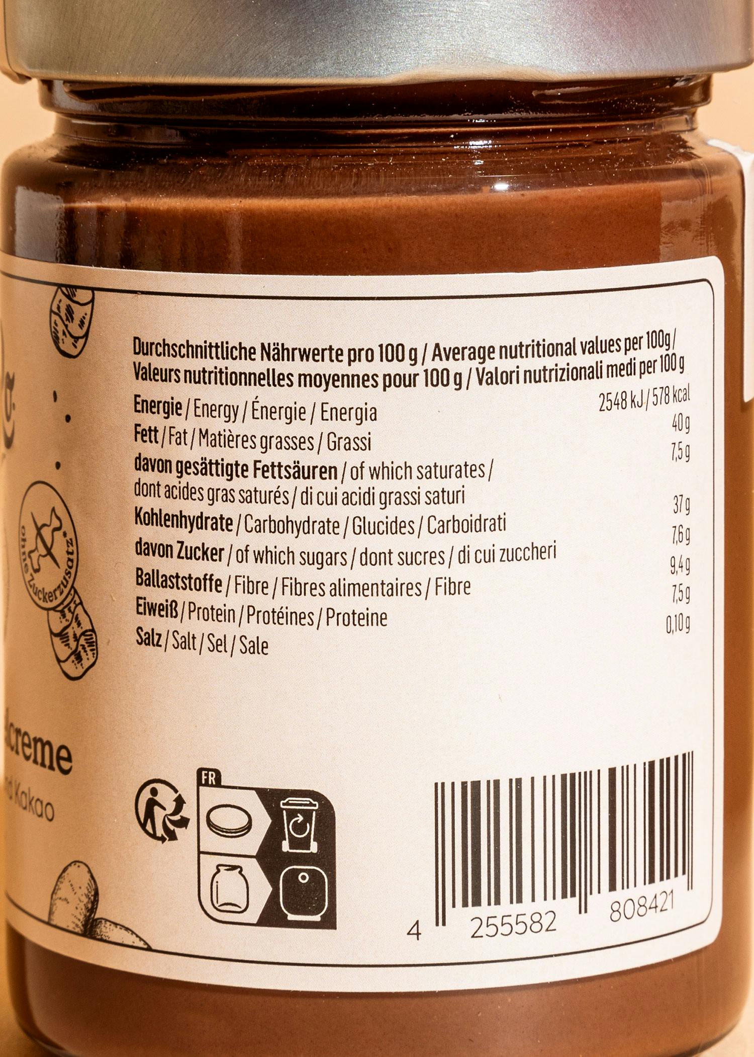 Erdmandelcreme mit Cashew und Kakao 350 g
