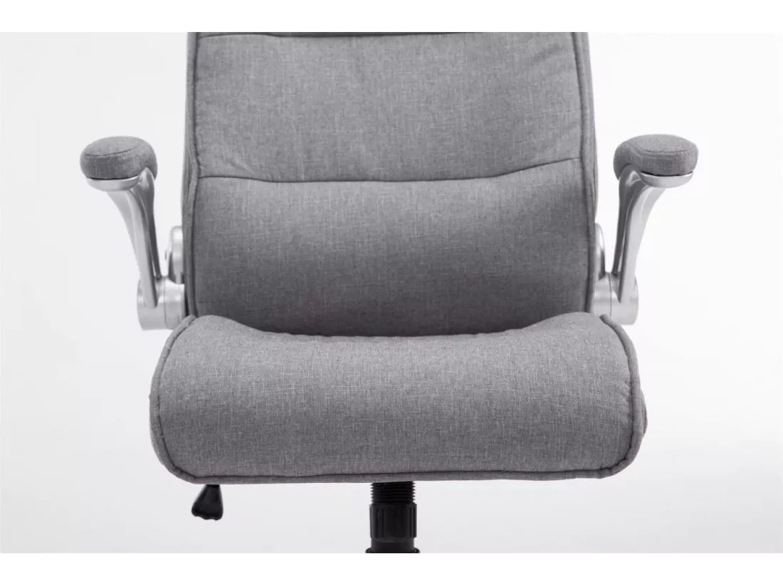 Chaise de bureau - Tissu & Plastique - Gris clair - BIG Villach