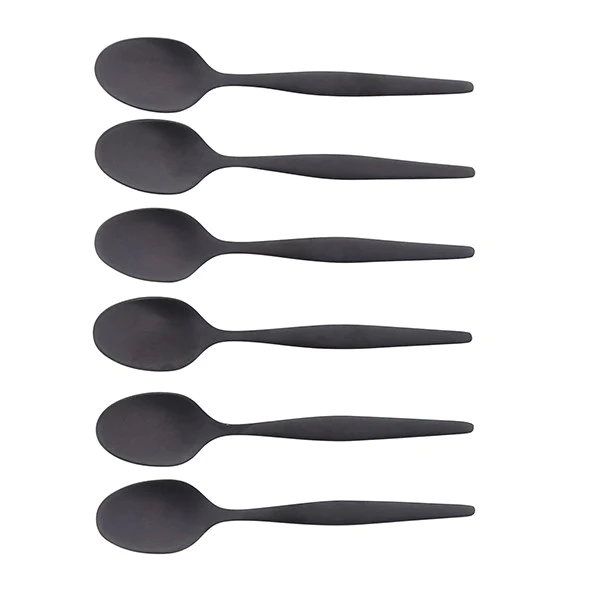 Set de 6 cuillères moka Vintage Black acier inoxydable Jean Dubost