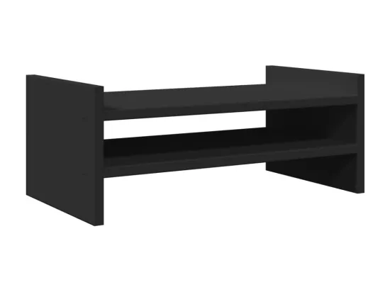Support de moniteur noir 50x27x20 cm bois d'ingénierie