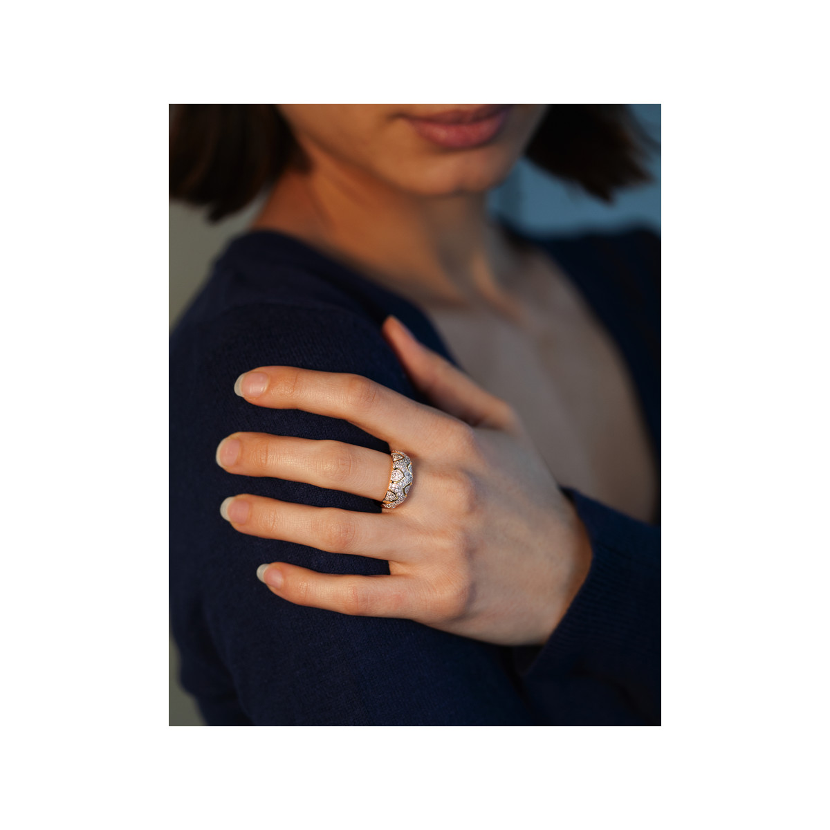 Bague plaqué or zirconias