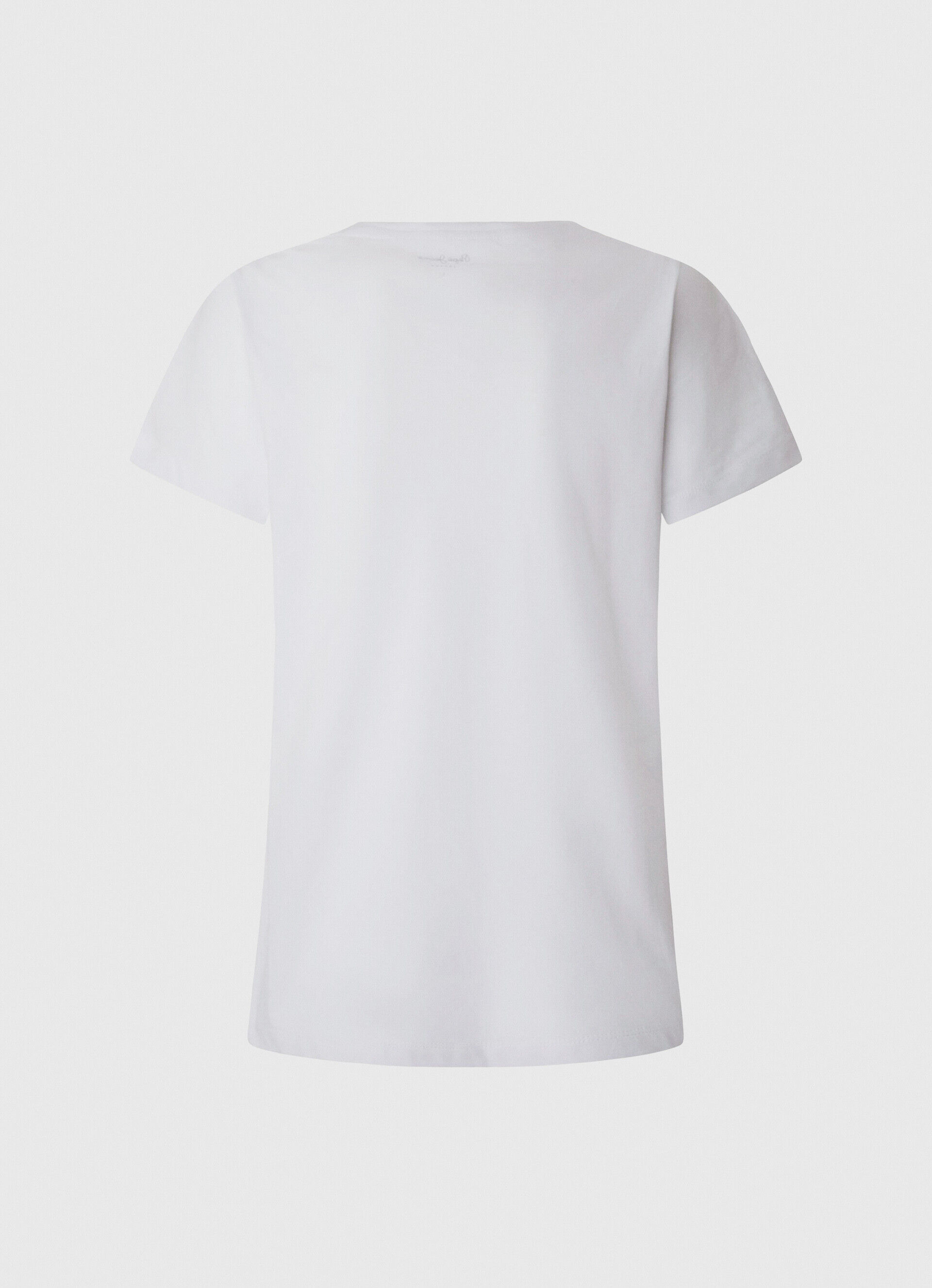 CAMISETA DE ALGODÃO DE MANGA CURTA - branca