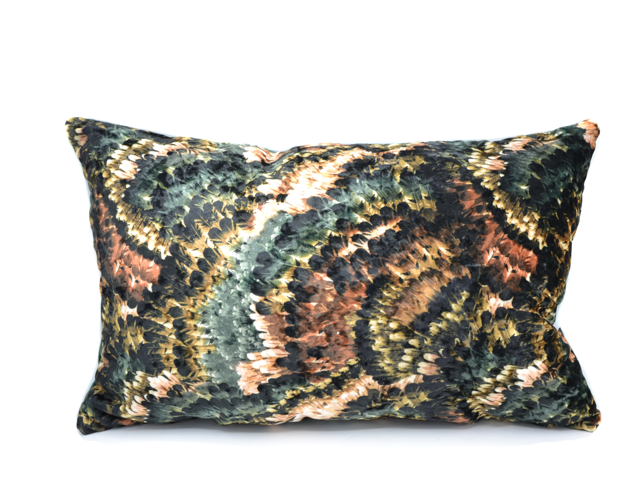 Kussen velvet pheasant 40 x 60 cm groen