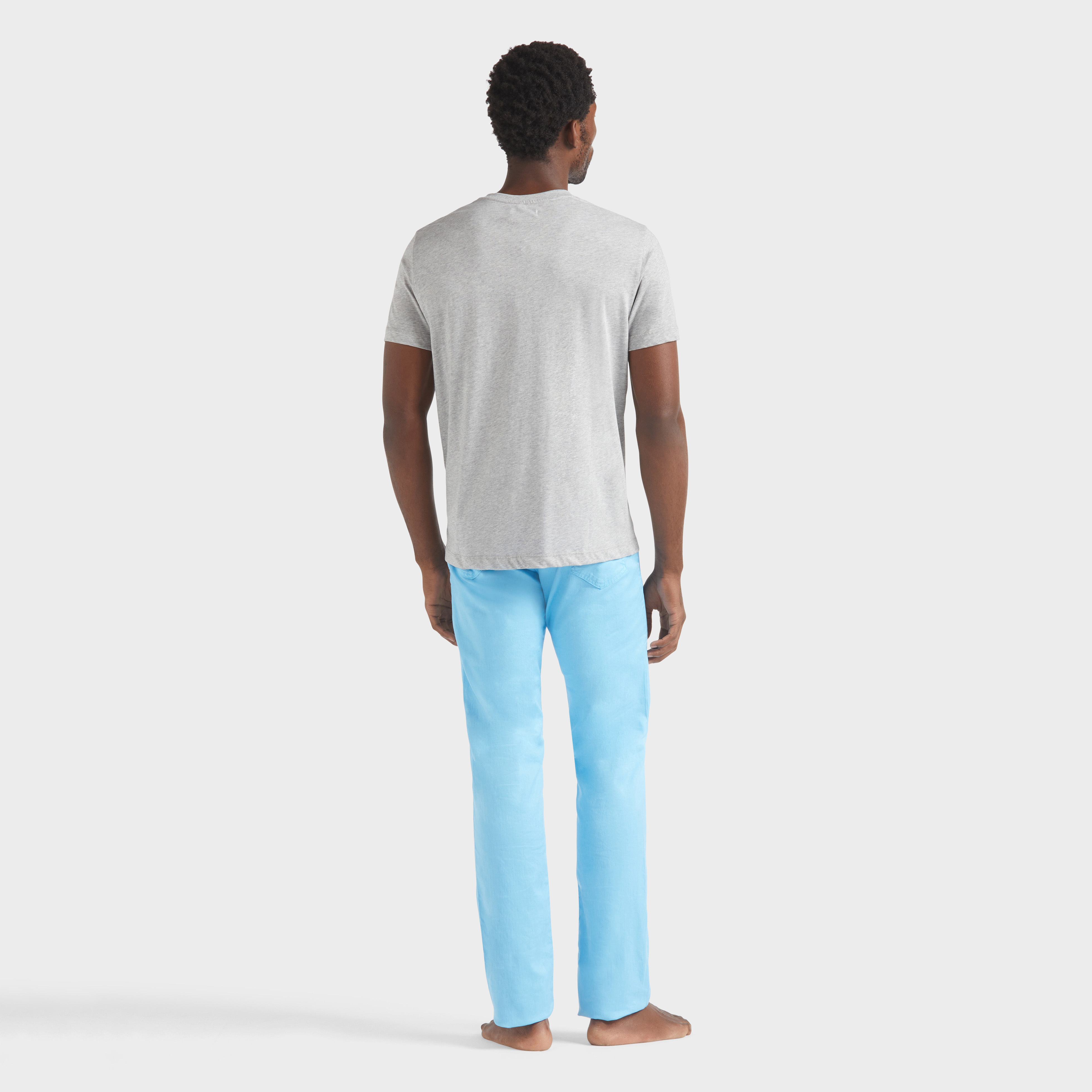 T-shirt contrasté en coton logo en gomme