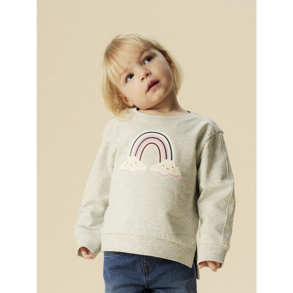 Køb Name It Light Grey Melange Nmfbissine Ls Nreg Swe Unb Box Pb