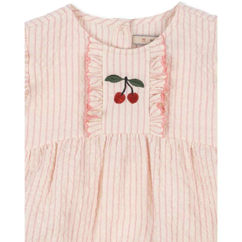 Køb Konges Sløjd Peony Stripe Ellie Flæse Romper GOTS