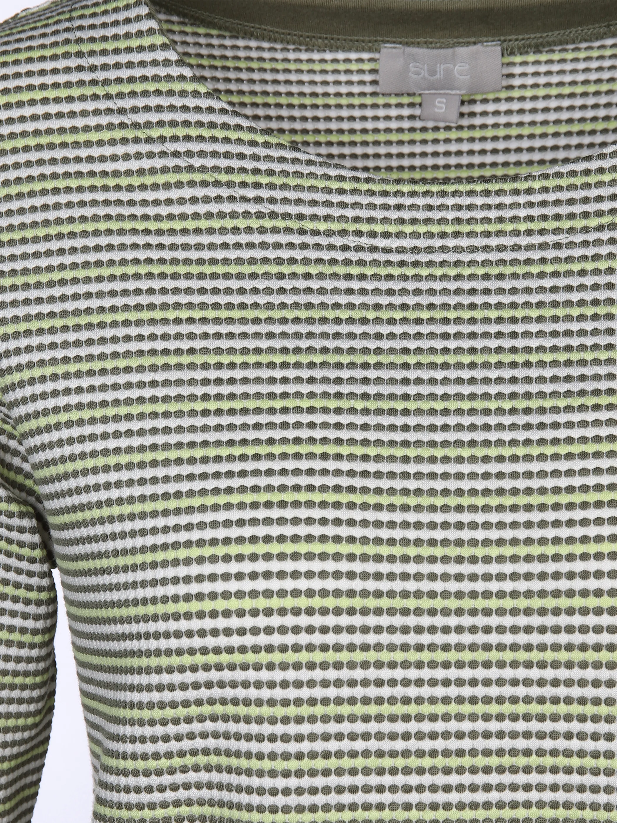 Damen Wabenstrukturshirt mit Streifen