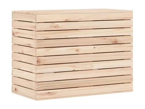 Panier à linge 88,5x44x66 bois massif de pin