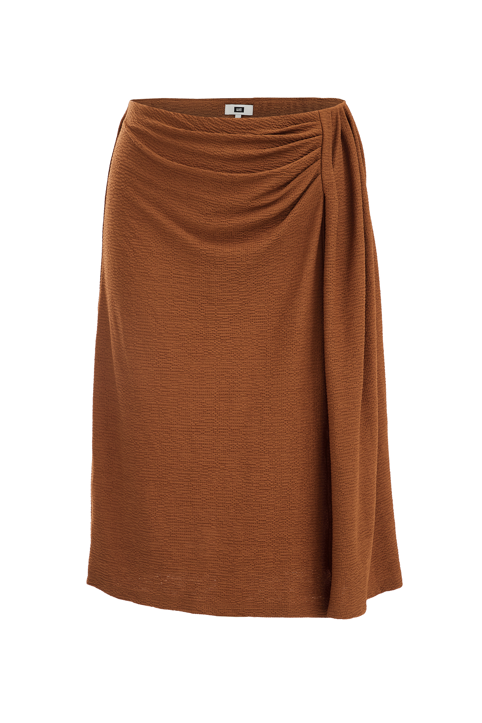rok met structuur - Curve WE Fashion Lichtbruin