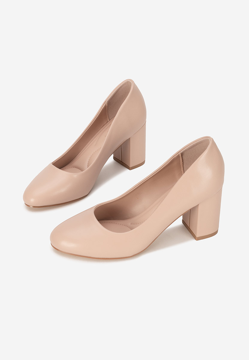 Chaussures à talon épais beige Binney