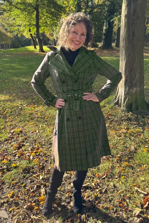 Vixen Polly Plaid jas in groen