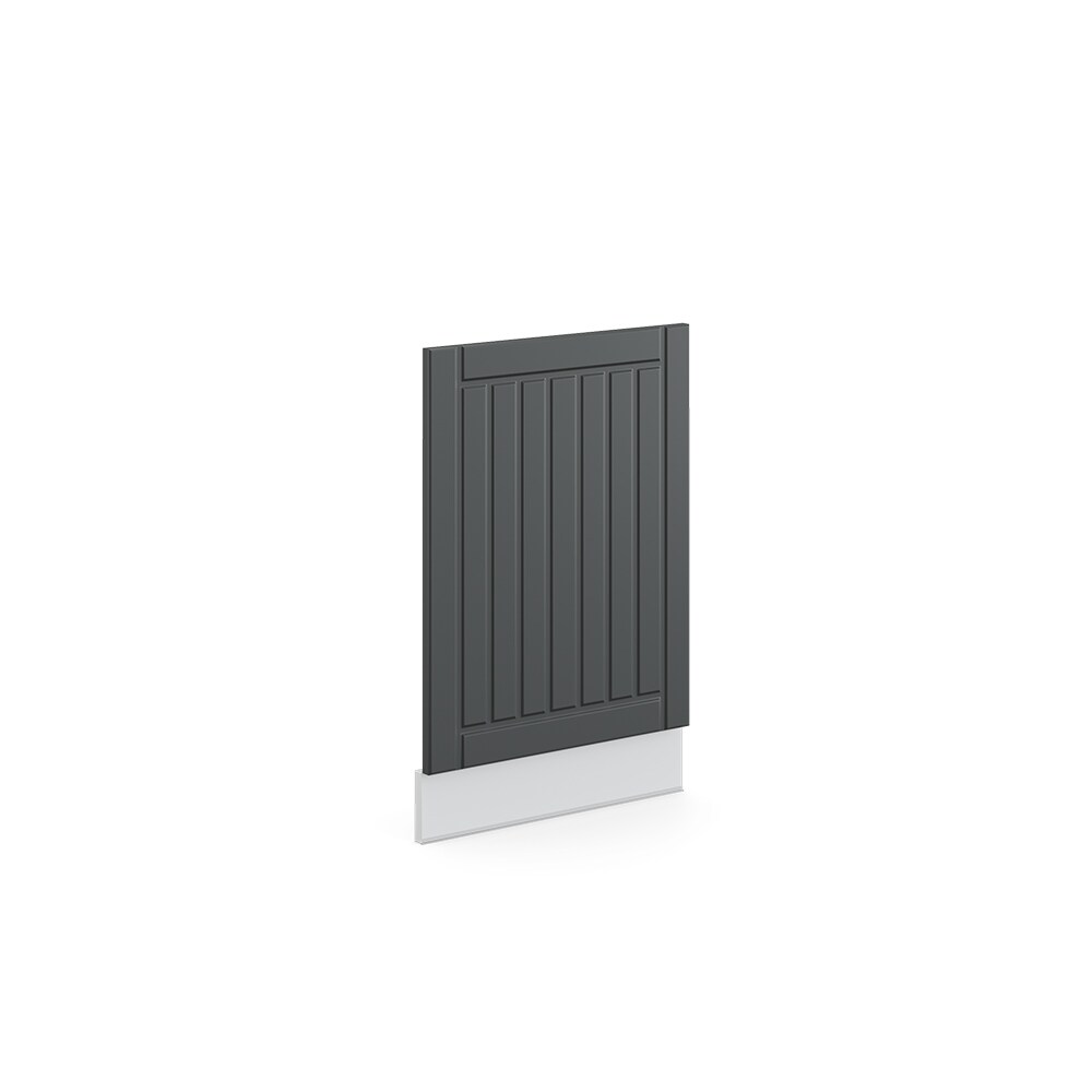 Vicco Geschirrspülerblende Geschirrspülfront Küchenmöbel Fame-Line Landhaus Weiß Dunkelgrau 45 cm modern