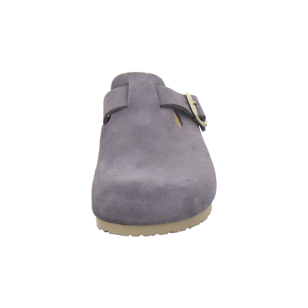 Clogs Damen Leder graphit Velour