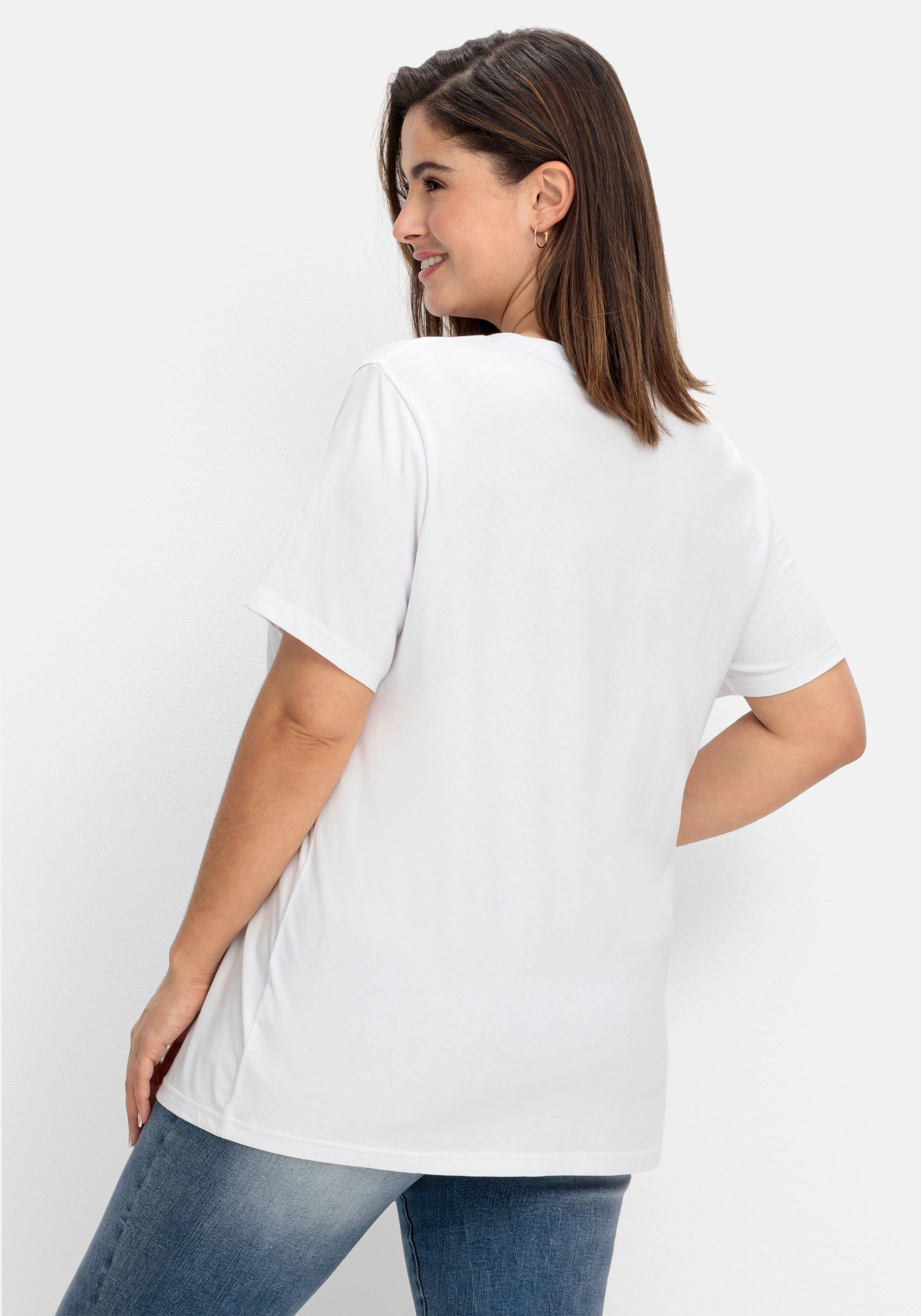 T-Shirt mit Statement-Frontdruck