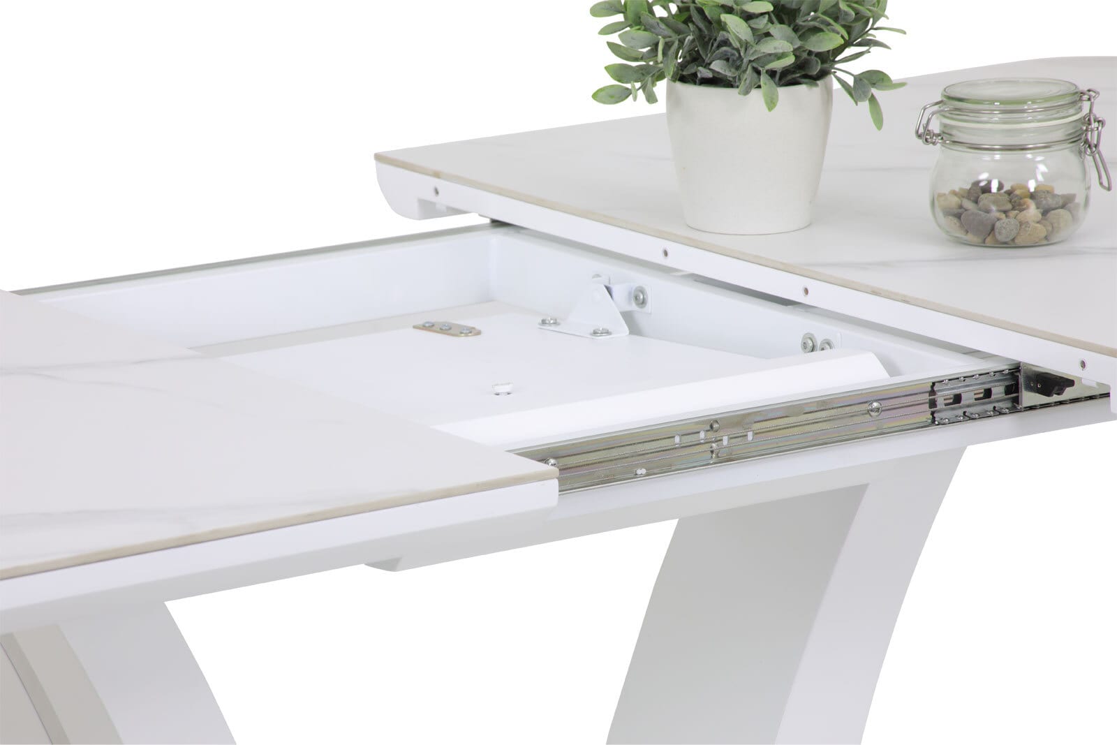 Tisch Luna HG matt weiß - Keramik
