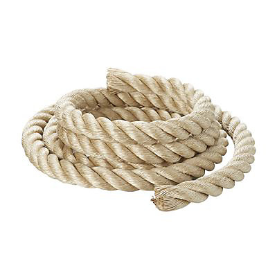 Corde torsadée de rampe beige Diall ø32 mm, vendue au mètre linéaire