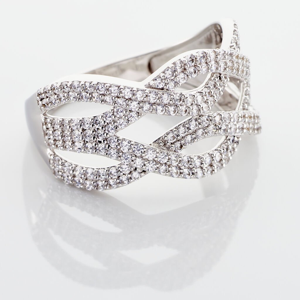 Bague Ireneo Argent Blanc Oxyde De Zirconium