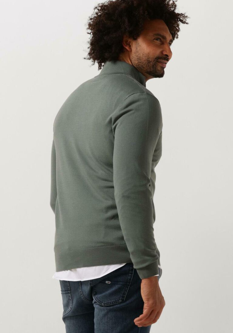 PROFUOMO groene profuomo trui pullover half zip