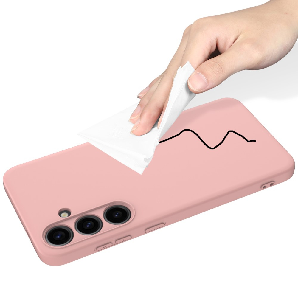 Samsung Galaxy S24  Plus Silikon Case Hülle mit Kameraschutz   Trageschlaufe - Rosa