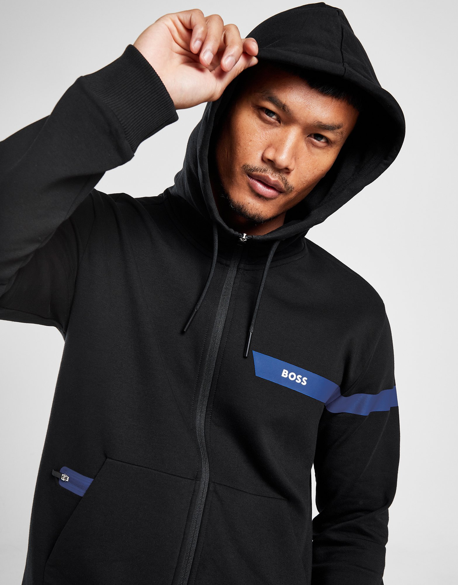 BOSS Sweat à Capuche Stripe Saggy Homme