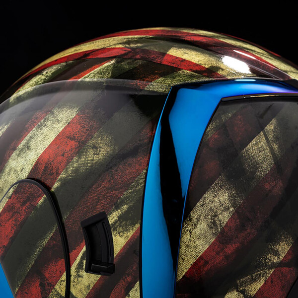 Icon - Casque Airform Old Glory™ Noir / Beige / Rouge / Bleu