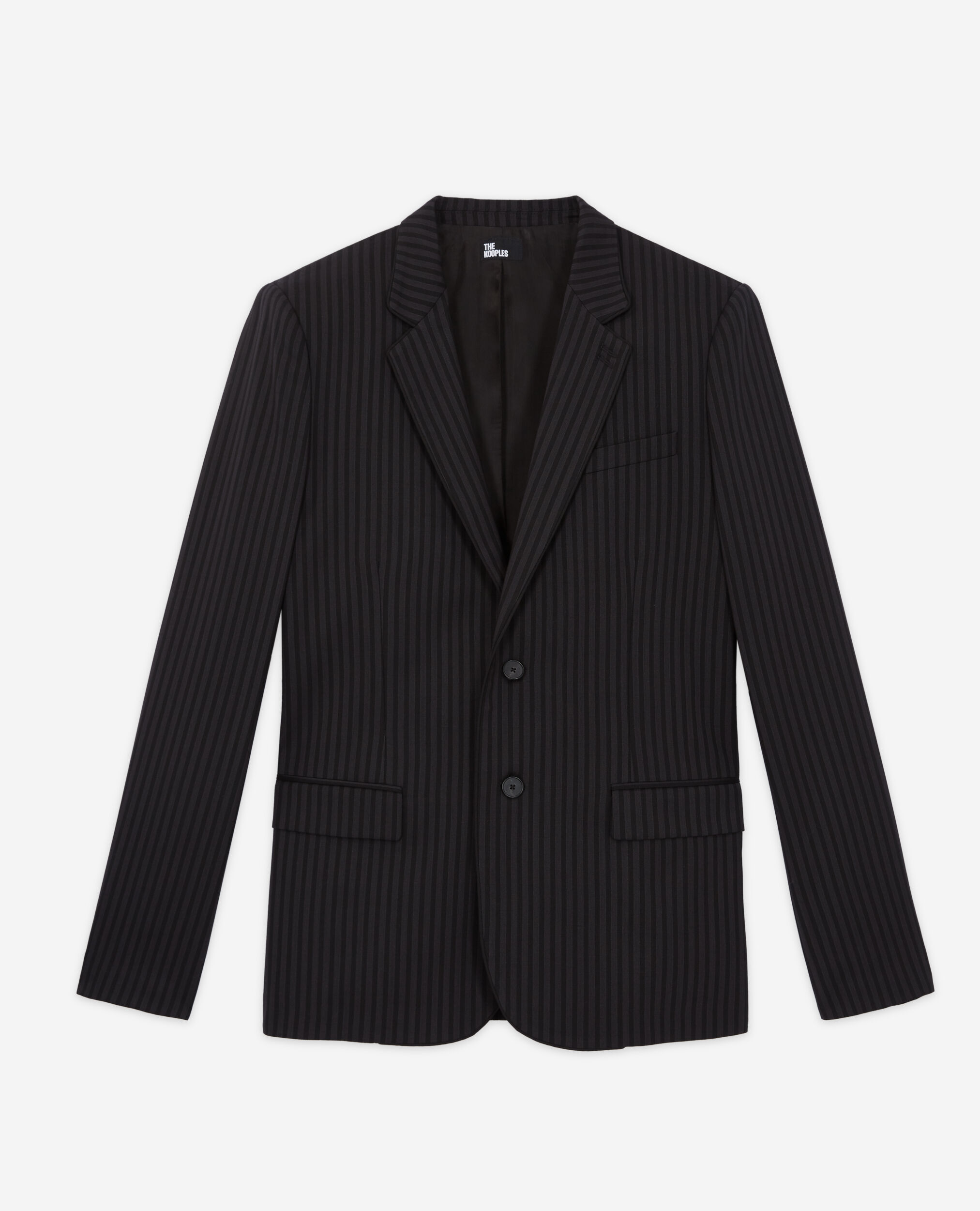 Veste de costume en laine à rayures