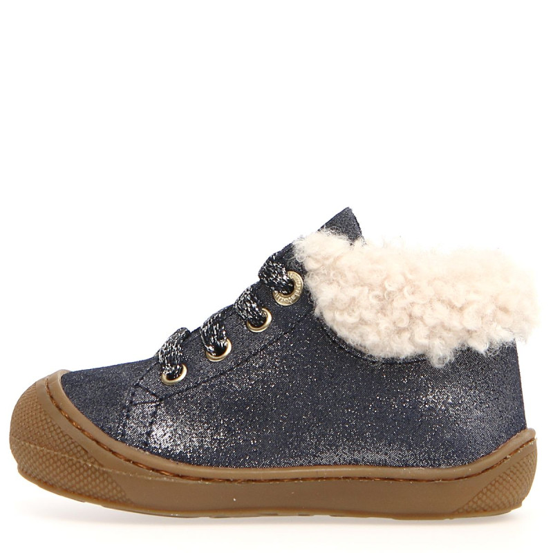Naturino Naturino Cocoon Supersouple Coco Two Fourré Bleu Brillant