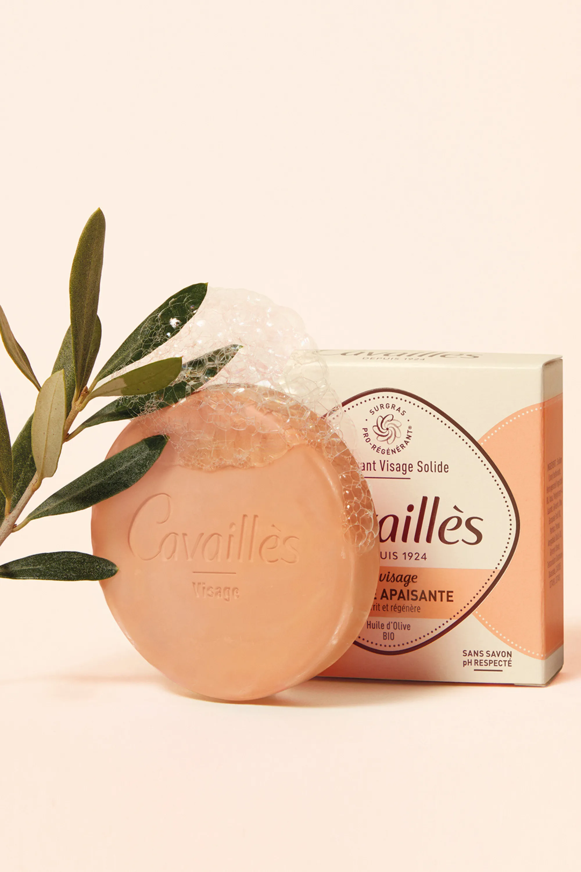 Cavaillès Nettoyant visage solide mousse apaisante
