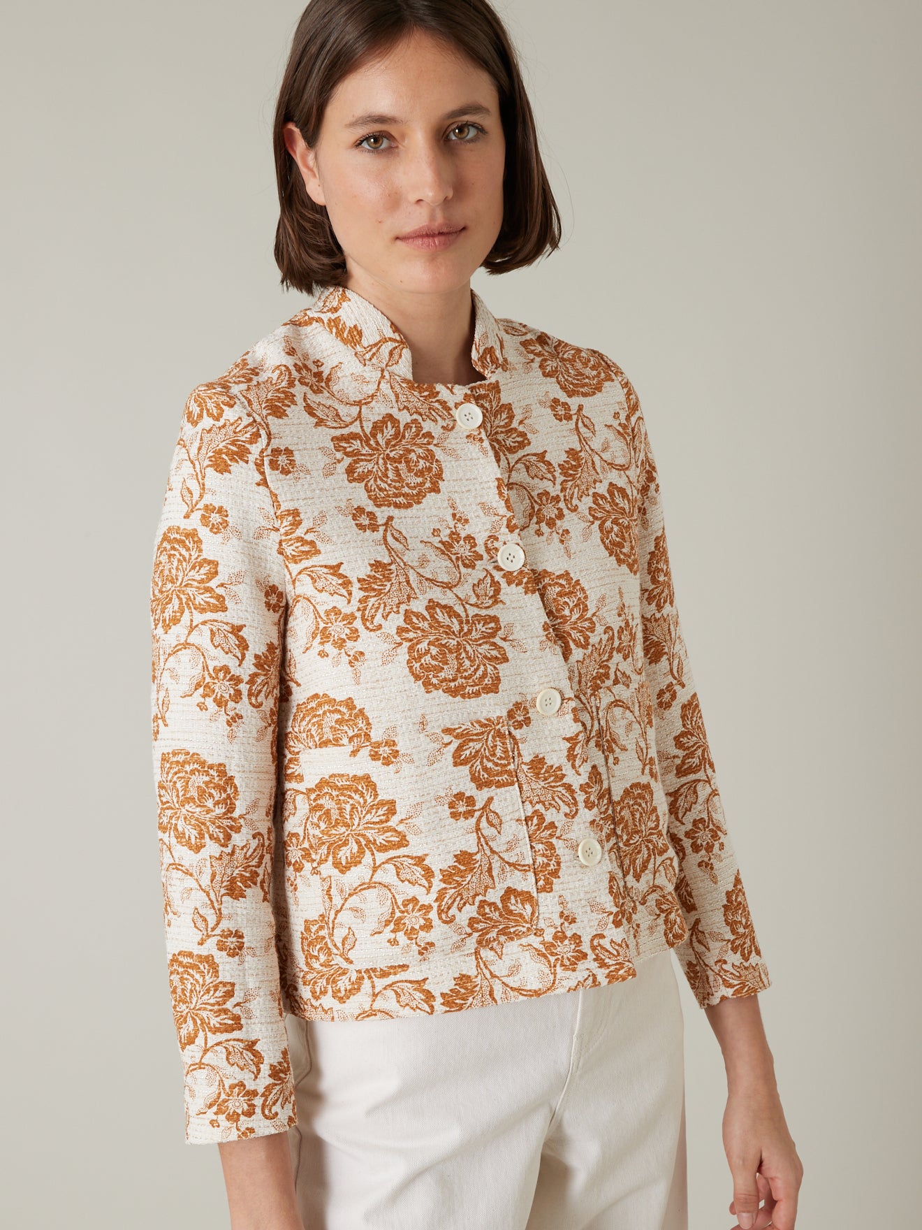 Veste tissu natté femme