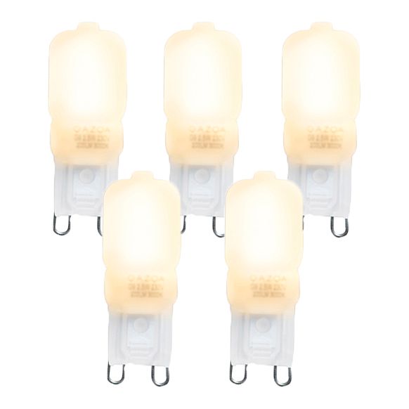 Set van 5 G9 LED lampen CUTE PC 2W 200 lm 2700K